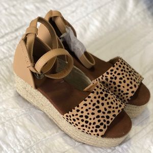 animal print espadrilles wedges